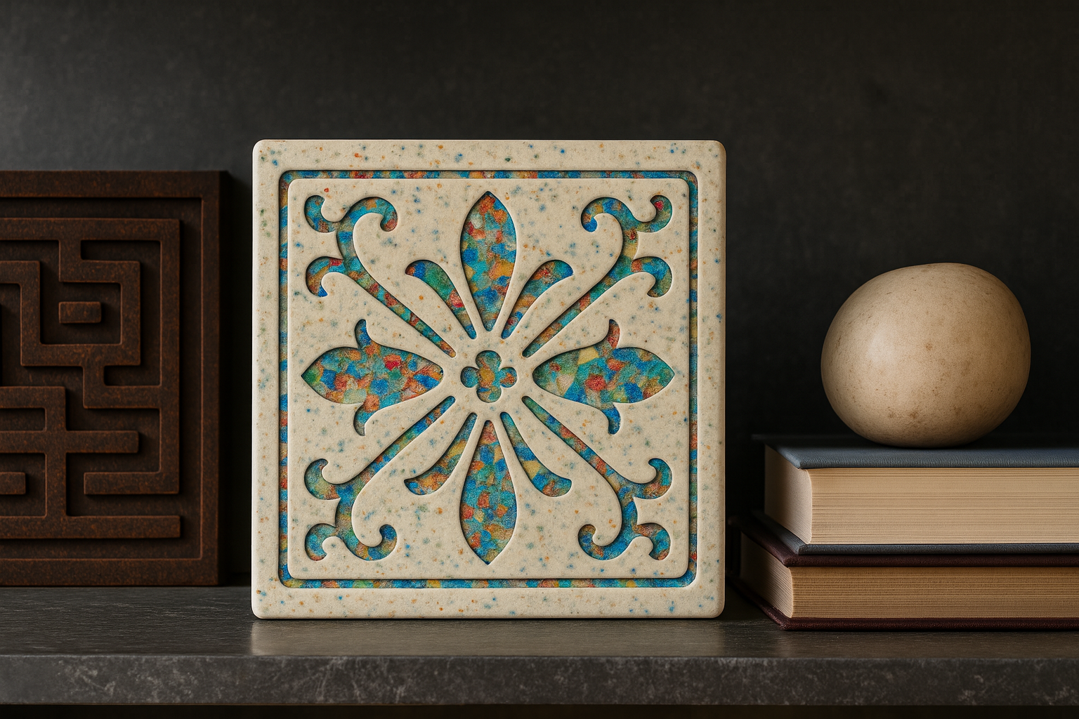 RELIQUIA PLASTICA - Sophisticated azulejo art from reclaimed Atlantic plastic
